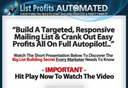 ListProfitsAutomated.com  Membership Pays 75% Monthly/Yearly Recurring Affiliate Commissions & 75% On The $147 Lifetime Purchase