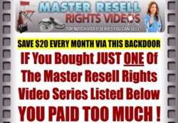 MasterResellRightsVideos.com Membership Pays 51% Monthly Recurring Affiliate Commissions