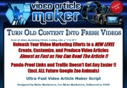 VideoArticleMaker.com Software Pays Out 75% Affiliate Commission